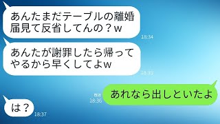 夫婦喧嘩のたびに、冗談で離婚届を突き出し、家出する妻がいる→強気な謝罪を要求する妻に、夫がある事実を伝えた時の反応が面白い。