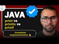 Println vs Print vs Printf in Java