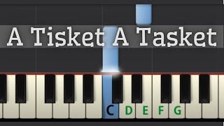 Easy Piano Tutorial: A Tisket A Tasket with free sheet music