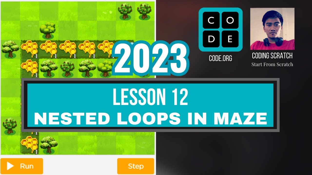 Code.org Lesson 12 Nested Loop In Maze | Express Course 2023 Update ...