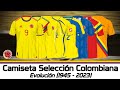 Selección COLOMBIA - Evolución de su camiseta (1945 - 2023)