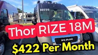 NEW 2022 Thor RIZE 18M Class B Motorhome | $422 Per Month or $80,730