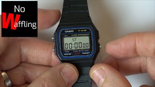 Casio F91W Watch - How to use ALL FEATURES of the Stopwatch