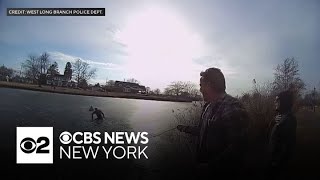 New Jersey police officer recounts recent daring ice rescue