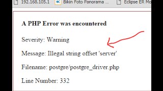 Codeigniter problem - Illegal string offset 'server' when using PostgreSQL