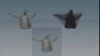 Testing - Point Cloud from Kinect to Mesh in Houdini FX