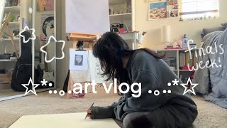 art vlog ★ finals week!! as a college art student