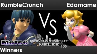 MNM 105 - Glue | Flex RumbleCrunch (Marth) vs Edamame (Peach) Winners - Melee