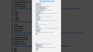 Lab Technician Mcqs Lab Technician Dmlt Mlt Labtechnologist Mcq