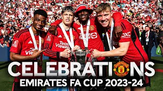 🏆 FULL CELEBRATIONS! | Trophy Lift & Full-Time Scenes | Manchester United | Emirates FA Cup 2023-24
