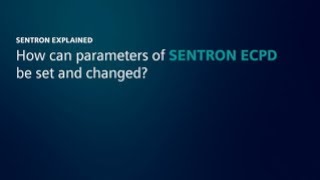 How can parameters of SENTRON ECPD be set and changed?