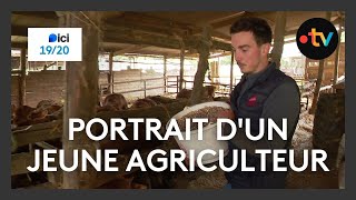 Portrait d'un jeune agriculteur dans la Vienne