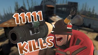 tf2: road to 11111 kills direct hit