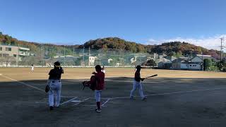 ノラ猫ニャンキーズ対ヴァイパーズ　軟式野球の試合① 20241201市之倉運動広場　草野球