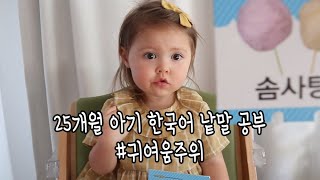 말이 트인 25개월 아기(하고 싶은 말 많음/귀여움주의)이중언어 가르치기 꿀팁