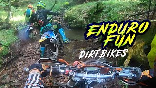 Motocross VS Enduro Dirt Bikes - Riding In Creek | Fun Terrain