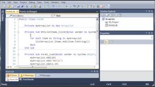 Visual Basic Tutorial 81 More On ArrayLists Part 2 YouTube