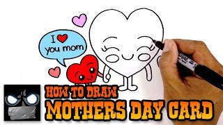 How to Draw Mother's Day Card (Step by Step Art Lesson for Kids)