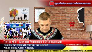 Live 🔴 Testul MPU - Testul MPU - Intreaba Psihologul 💙💛❤️erichmocanu