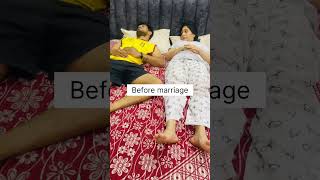Before marriage vs after marriage..Relatable??#husbandwife #married #beforeandafter #funny #shorts