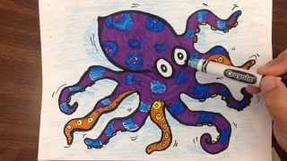 How to Draw a Cartoon Octopus