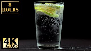 Glass Of Water With Lemons And Relaxing Music Wallpaper Screensaver Background 4K 8 HOURS