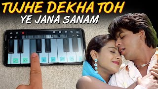 Tujhe Dekha Toh Yeh Jana Sanam | Easy And Slow Piano Tutorial | DDLJ | Walkband | #Shorts #DDLJ