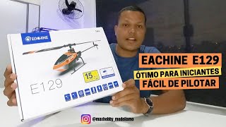 UNBOXING EACHINE E129 HELICÓPTERO DE CONTROLE REMOTO BARATO - COMO PILOTAR - COMANDOS PARA INICIANTE