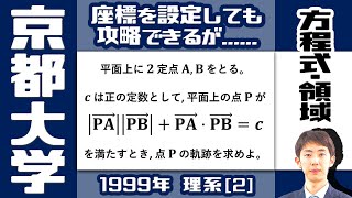 【京大1999】ベクトル方程式が表す図形は？【方程式・領域】