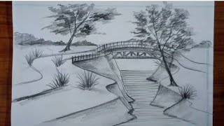 Simple Nature Landscape Drawing for Beginners