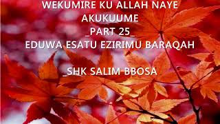 WEKUMIRE KU ALLAH NAYE AKUKUUME PART 25 EDUWA ESATU EZIRIMU BARAQAH SHK SALIM BBOSA