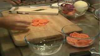 Lancashire Hot Pot vegetables with Marcus Wareing