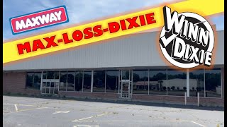 DEAD RETAIL Abandoned Winn Dixie Grocery Store Maxway Strip Mall Dillon, SC Near South of the Border