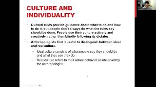 Lecture 8: Social Cultural Anthropology WOH Chapter 16