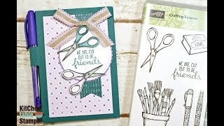 Stampin' Up! Crafting Forever Jr Legal Pad Cover Tutorial with Kitchen Table Stamper