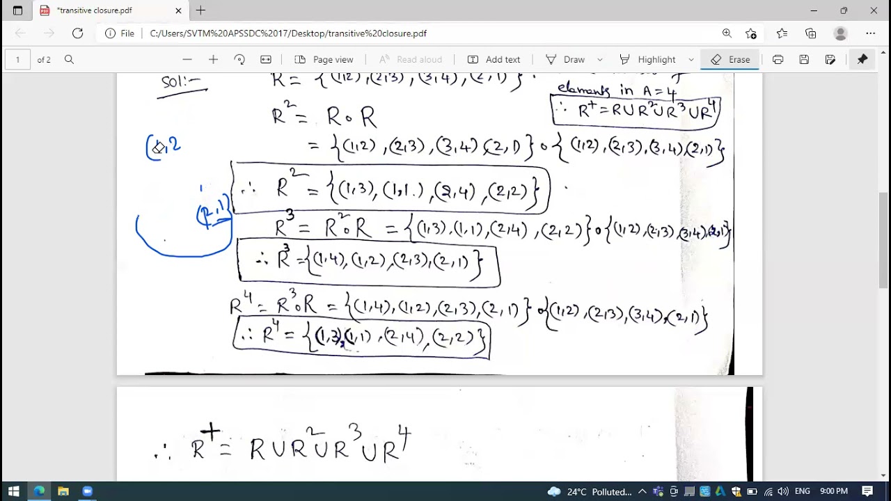 Transitive Closure Of A Relation - YouTube