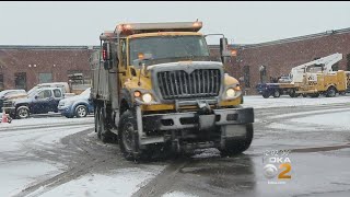 PennDOT Crews Battle First Snow Event Of Season