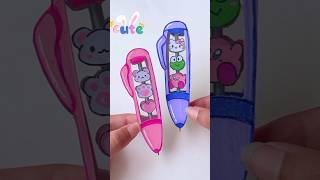 DIY cute pen🖊️ (try it) #shorts #diy #craft #love #tonniartandcraft #papercraft