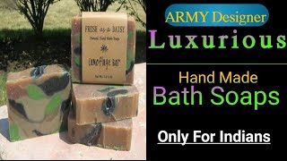 INDIAN ARMY Style Designed Organic Soaps    ఇండియన్ ఆర్మీ కలర్ డిజైన్డ్ హ్యాండ్ మేడ్ Soaps