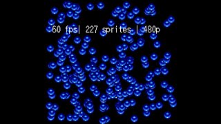 FM TOWNS / MARTY - Sprite graphics Benchmark Demo