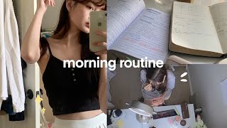Realistic Morning Routine of a College Student 🌤 Waking Up at 8:00 & Online University Classes