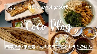 【四毒抜きランチ】炭火焼き鯖@恵比寿と、サバのわっぱご飯@丸の内｜四毒抜きおうちごはん｜辛い症状を治す為に小麦・乳製品・ 植物油・甘いものを食べない生活｜30代｜vlog｜#34