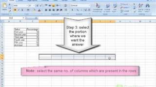 Transpose in Excel 2007