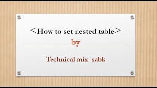 39. Nested table in html hindi