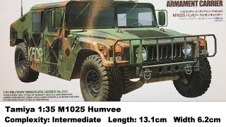 Tamiya 1:35 Humvee M1025 Kit Review