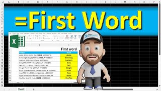 Extract the First Word in Excel... =TEXTBEFORE formula