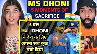 5 Moments when DHONI sacrificed himself for the Team || Tribute To Dhoni | Reaction