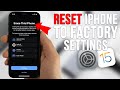 How to reset/restore iPhone to Factory Settings/Default [2023]