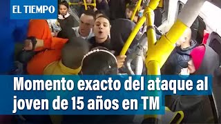 Momento exacto en el que Gustavo Agamez ataca al joven de 15 años en TM | El Tiempo