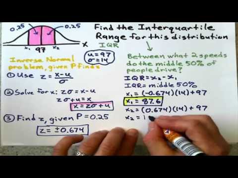 Finding Interquartile Range Using Normal Distribution Finding Interquartile Range Using Normal Distribution